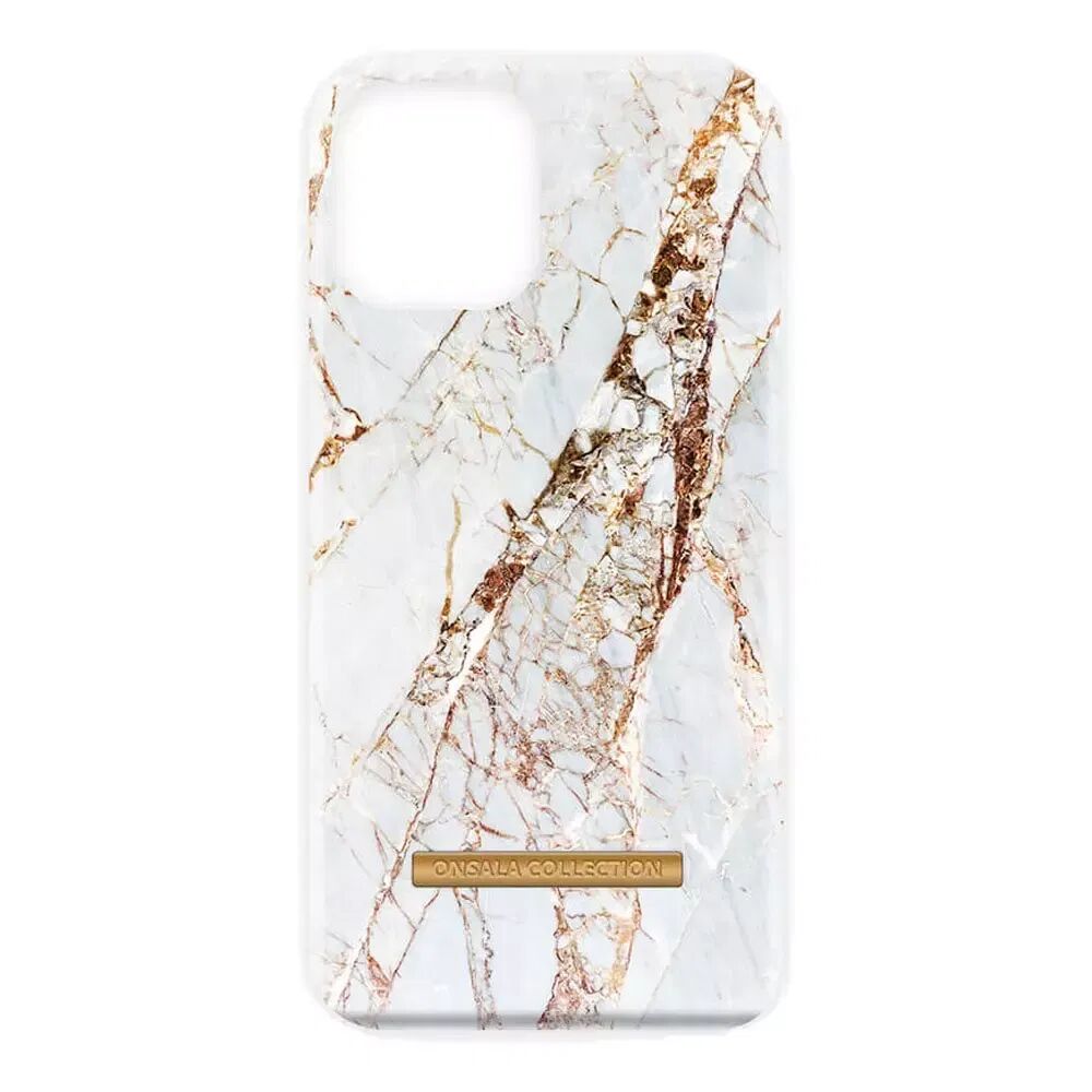GEAR iPhone 13 Pro Max GEAR ONSALA Fashion Collection Deksel - Magnetisk - White Rhino Marble
