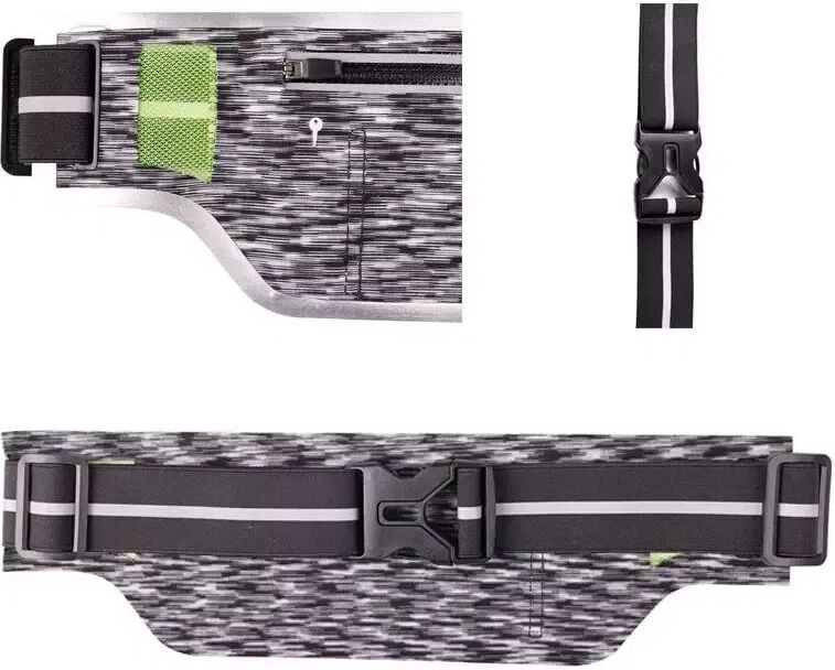 GEAR Sports Waistbelt Premium Løpebelte til Smartphone - Grå (Maks. Mobil: 170 x 76 x 9 mm)