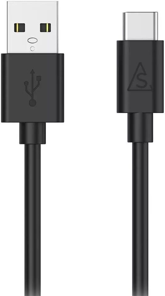 Smartline (3A/15W) USB2.0 - USB-C Kabel 3 med - Svart