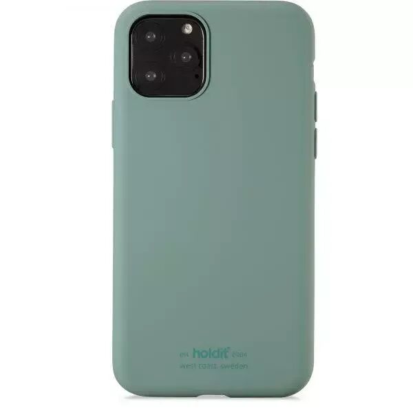 Holdit iPhone 11 Pro Soft Touch Silikondeksel - Moss Green