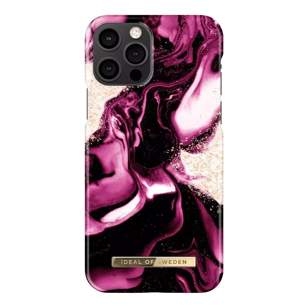 iDeal Of Sweden iPhone 12 / 12 Pro Fashion Deksel Golden Ruby Marble