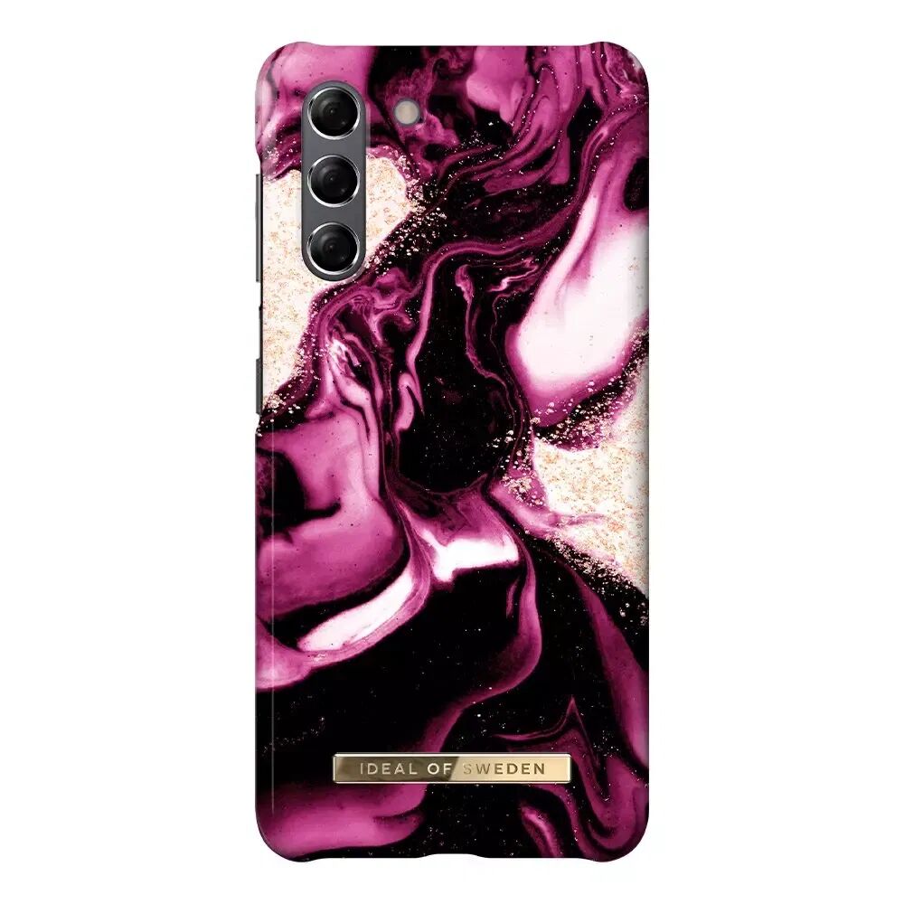 Ideal Of Sweden Samsung Galaxy S21 Fashion Deksel Golden Ruby Marble