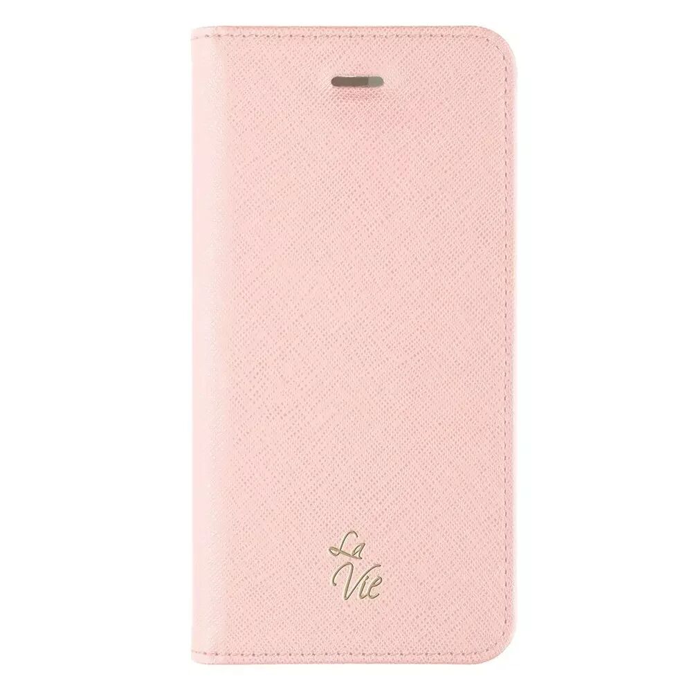 La Vie iPhone X/XS La Vie Flip Deksel med Kortholder - Pink