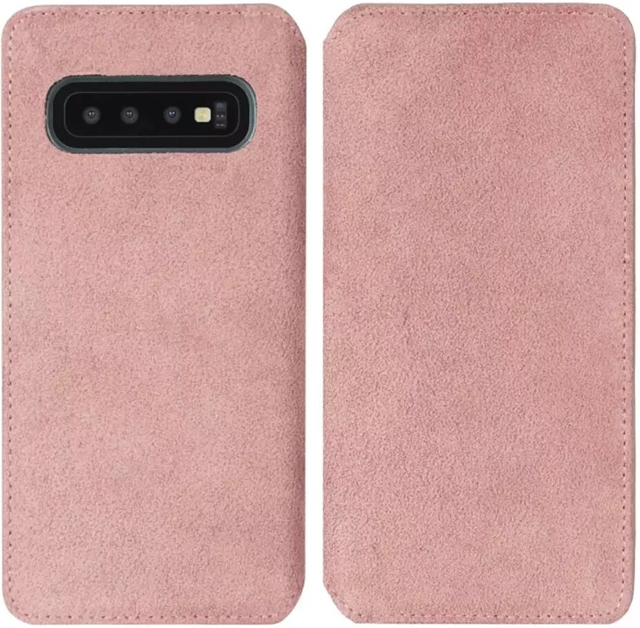 Krusell Broby Slim Wallet Samsung Galaxy S10e Semsket Skinn Flip Deksel med Lommebok- Rosa