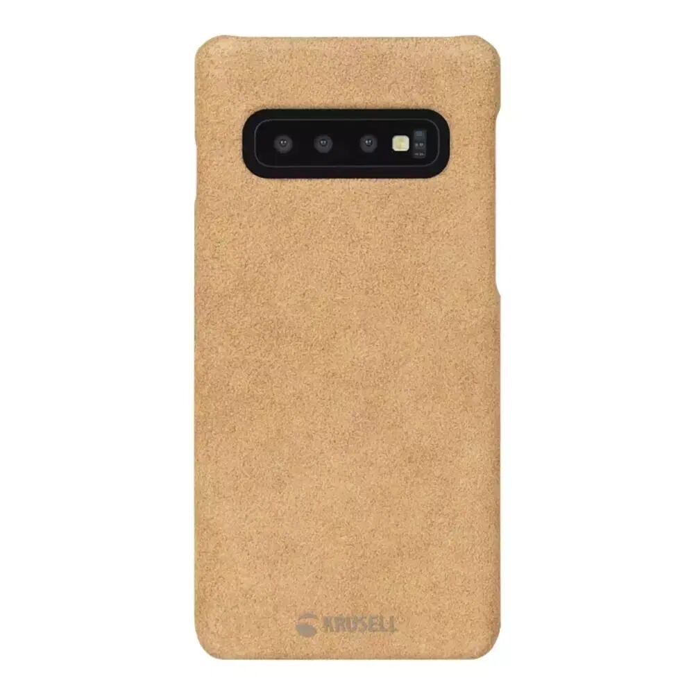 Krusell Broby Samsung Galaxy S10 Semsket Skinndeksel - Beige