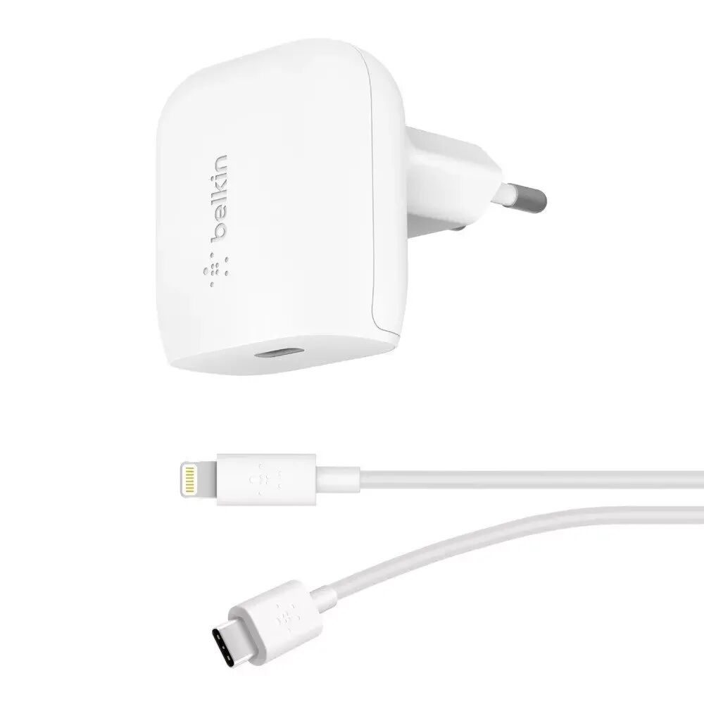 Belkin USB-C 20W Vegglader - Hvit