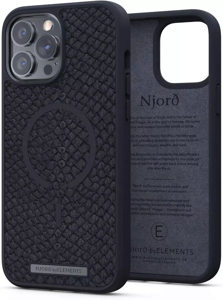 Njord iPhone 13 Pro Max Njord by Elements Deksel - MagSafe Kompatibel - Vindur / Mørk Grå