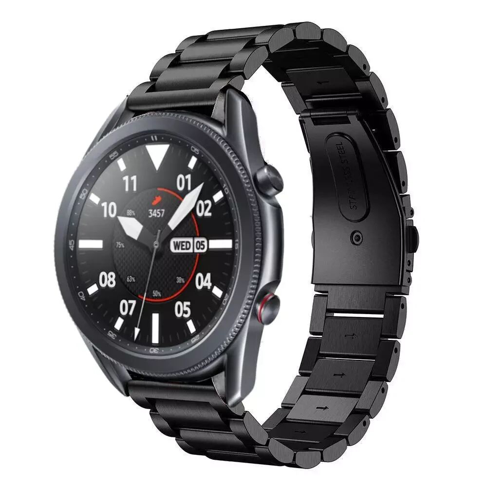 Tech-Protect Samsung Galaxy Watch 3 (45mm) Tech-Protect Rustfritt Stål Reim med Stifter - Svart