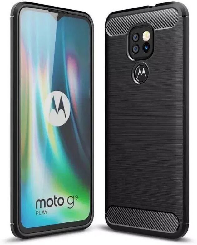 Tech-Protect Motorola Moto G9 Play / E7 Plus Tech-Protect Fleksibelt Plastdeksel Karbon - Svart