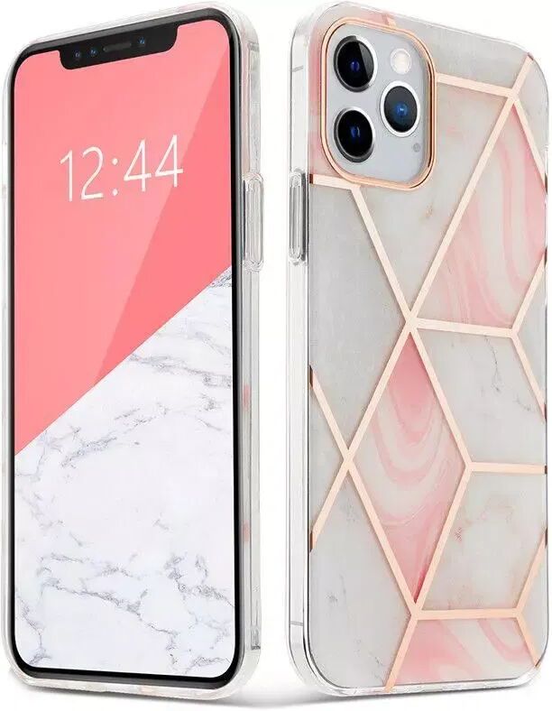 Tech-Protect iPhone 12 Mini Tech-Protect Marmor Deksel - Rosa