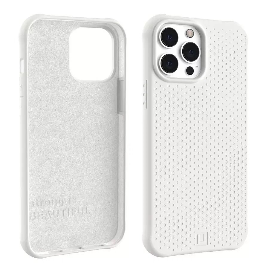 UAG [U] Dot Series iPhone 13 Pro Max Silikon håndverksdeksel - Marshmallow - Hvit