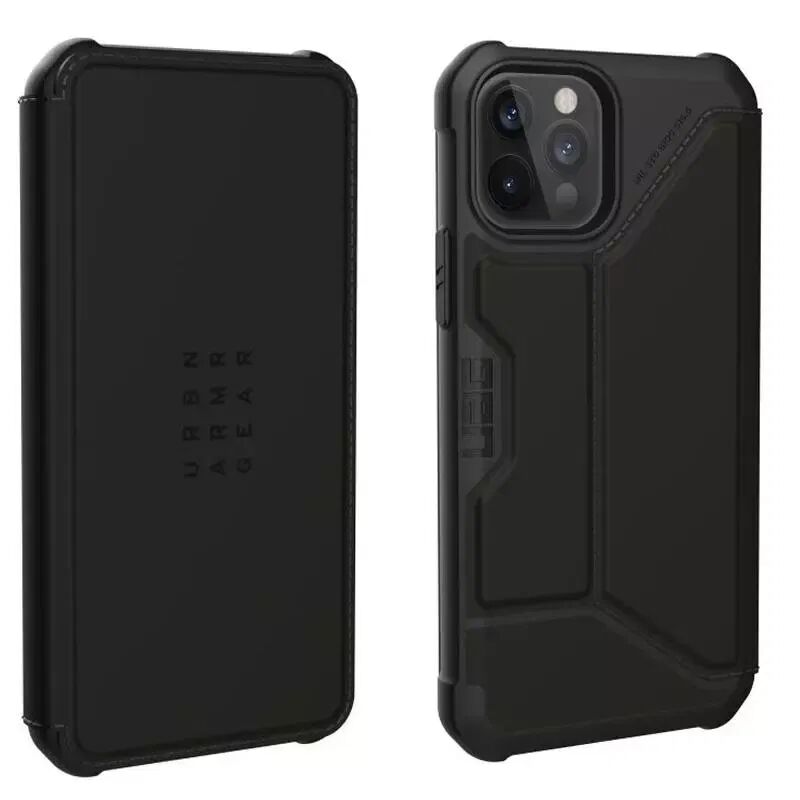 UAG iPhone 12 Pro / 12 Skinn Flip Deksel UAG METROPOLIS - Black