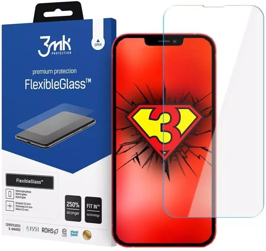 3MK iPhone 13 Mini 3mk FlexibleGlass Skjermbeskytter - Gjennomsiktig