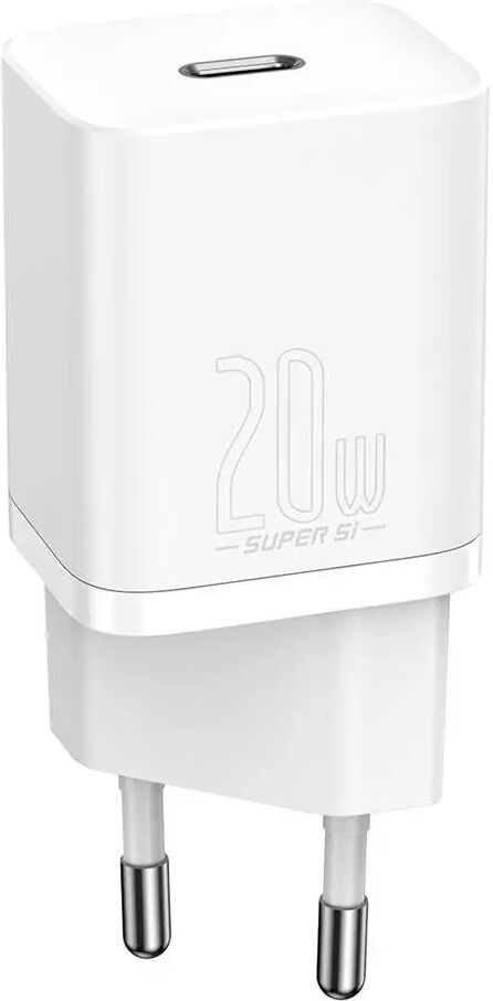 Baseus Super Si Vegglader USB-C QC 20W - Hvit