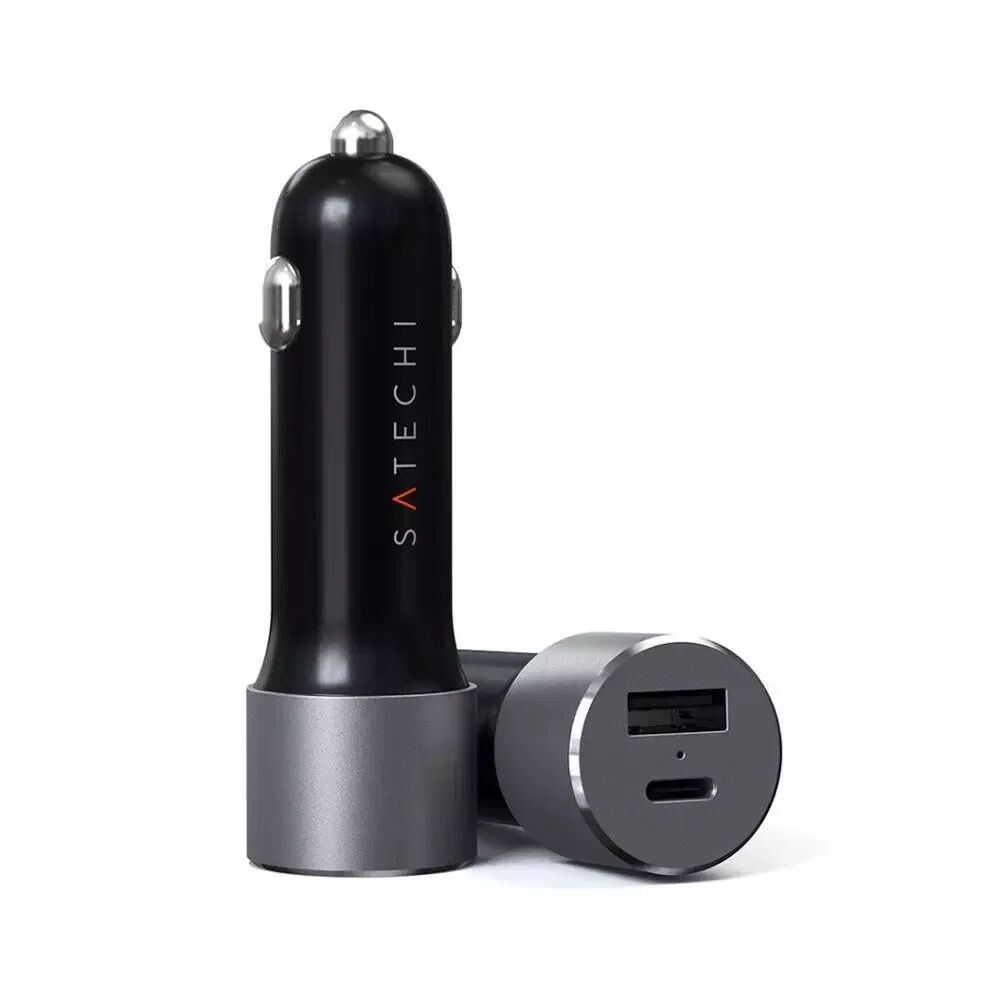 Satechi Power Delivery 72W Billader med USB-A & USB-C - Space Grey