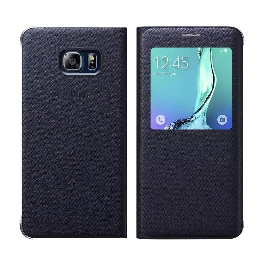 Samsung Original Samsung Galaxy S6 Edge+ S-View Case Etui (EF-CG928PB) Mørkeblå