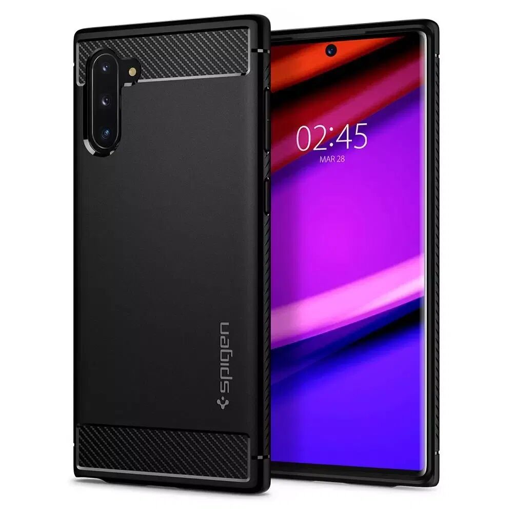 Spigen Rugged Armor Samsung Galaxy Note10 Deksel - Svart