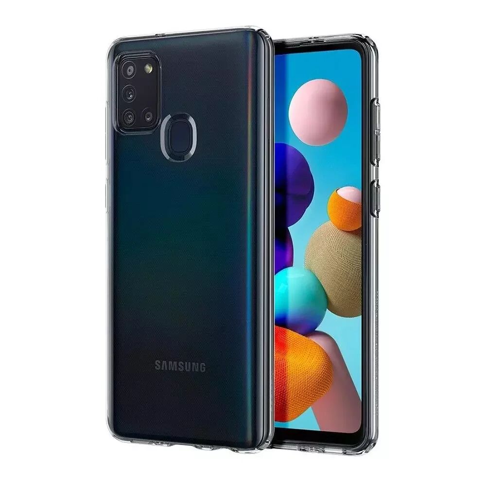 Spigen Samsung Galaxy A21S Spigen Liquid Crystal Deksel - Gjennomsiktig