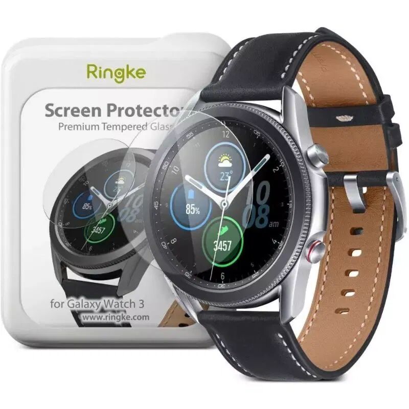 Ringke Samsung Galaxy Watch 3 (45mm) 4-pak Herdet Glass - Skjermbeskytter - Gjennomsiktigt
