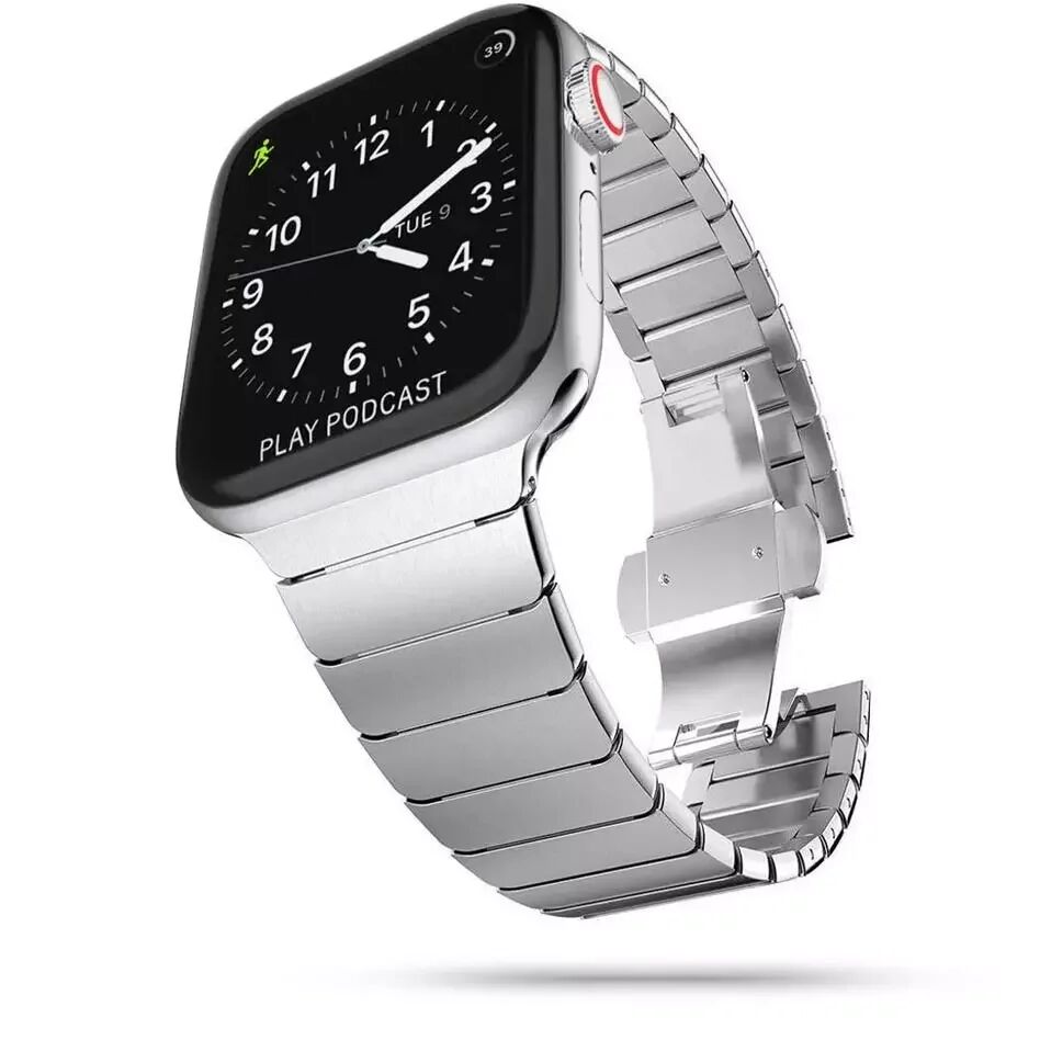 Tech-Protect Apple Watch (42-45mm) Tech-Protect Linkband Stål Rem - Sølv