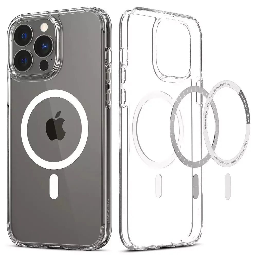 Spigen iPhone 13 Pro Ultra Hybrid Deksel - MagSafe Kompatibel - Gjennomsiktig / Hvit