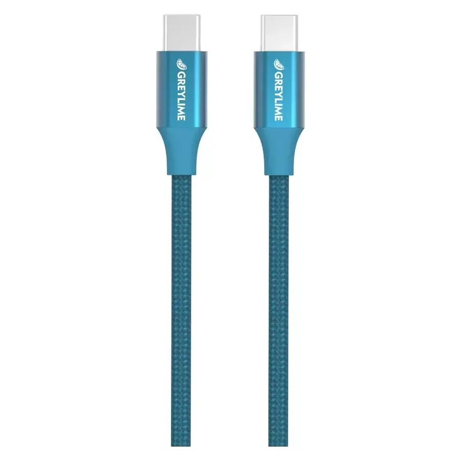 GreyLime Flettet USB-C til USB-C Kabel 2 meter - Blå
