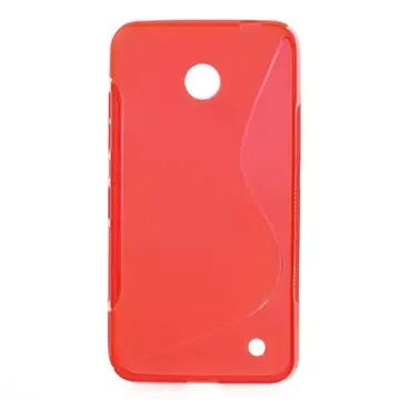 INCOVER Nokia Lumia 630 TPU S-line Deksel - Rød