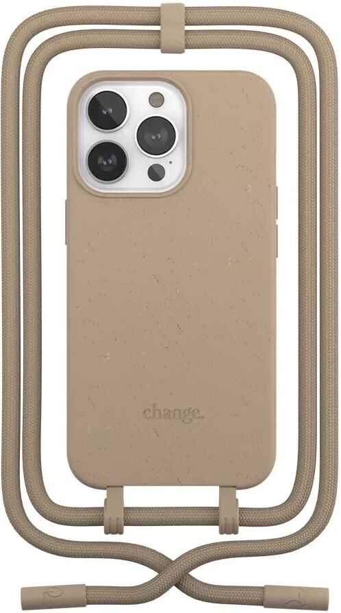 Woodcessories iPhone 13 Pro Woodcessories Change Deksel med Strop - 100% Plantebasert - Taupe