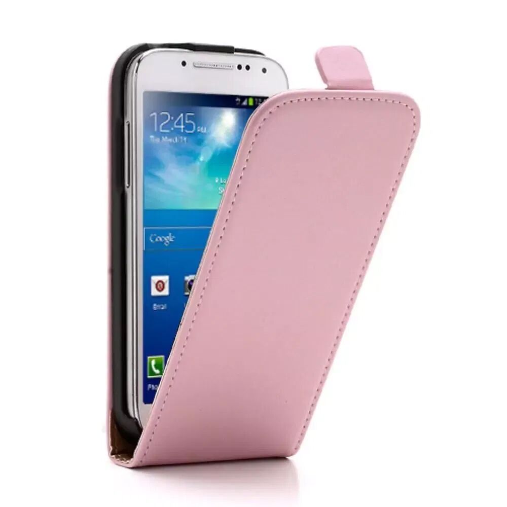 INCOVER Samsung Galaxy S4 Mini Skinn Flip Etui V2 Pink / Brun