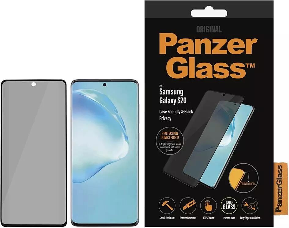 PanzerGlass Privacy Samsung Galaxy S20 Panserglas Svart - Case Friendly