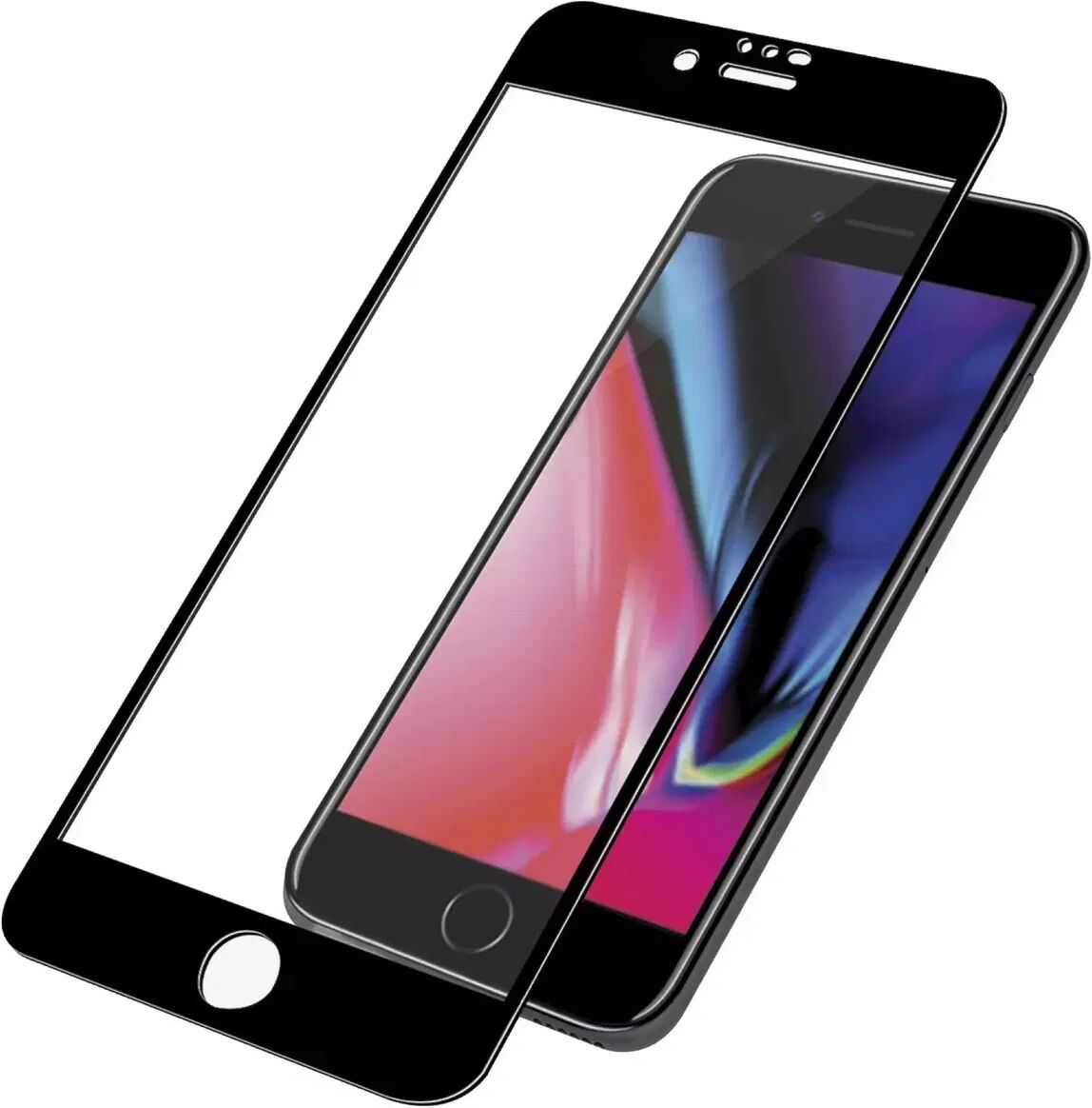 PanzerGlass iPhone 6/6s/7/8 PanzerGlass Edge-To-Edge Skjermbeskyttelse - Deksel Friendly - Sort