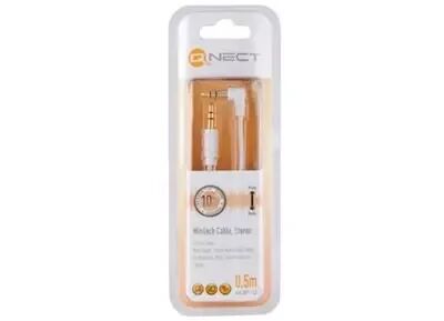 QNECT Minijack Cable 3,5mm White - 0,5 Meter