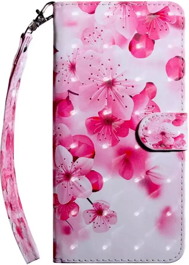 INCOVER Samsung Galaxy S21+ (Plus) Light Spot Flipdeksel i skinn - Lyserosae Blomster