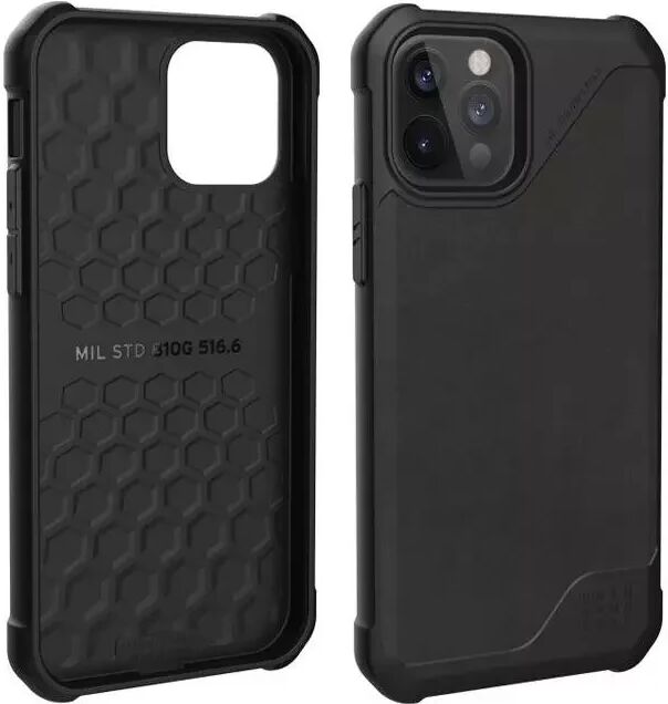 UAG iPhone 12 / 12 Pro UAG METROPOLIS LT Series PU Skinndeksel Black - Sort