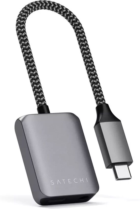 Satechi Jack-stik 3.5 mm til USB-C Adapter m. Lader - Space Grey