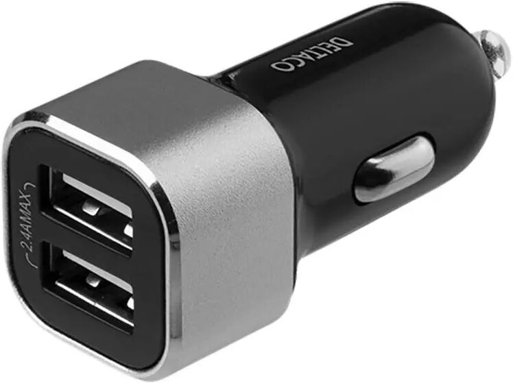 Deltaco 17W Billader 2 x USB-A - Sort