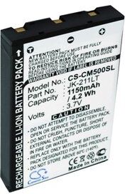 CAS. Cassiopeia EM500BU (1150 mAh 3.7 V, Sort)