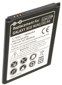 Samsung GT-I8190T Galaxy S3 Mini (1900 mAh 3.7 V, Sort)