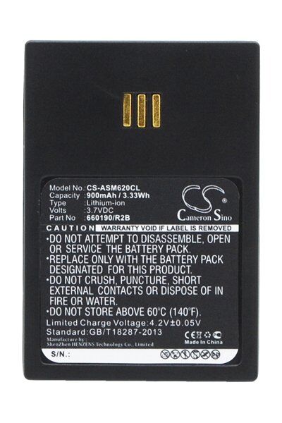 Ascom Batteri (900 mAh 3.7 V) passende til Batteri til Ascom 9D62