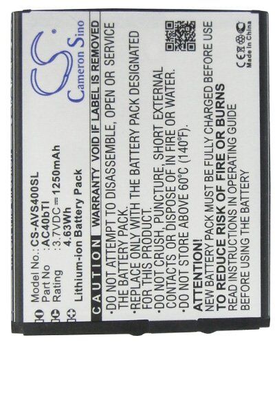 Archos Batteri (1250 mAh 3.7 V) passende til Batteri til Archos 40b Titanium