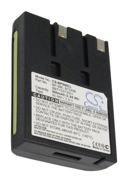 Toshiba Batteri (800 mAh 3.6 V) passende til Batteri til Toshiba SX-2808