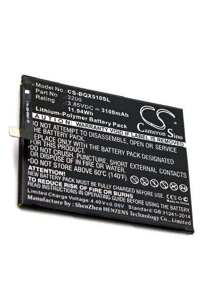 BQ Batteri (3100 mAh 3.85 V, Sort) passende til Batteri til BQ Aquaris X5 Plus