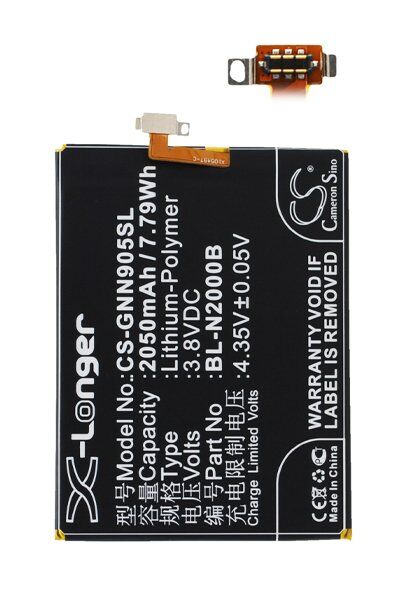 Gionee Batteri (2050 mAh 3.8 V) passende til Batteri til Gionee ELIFE S5.1
