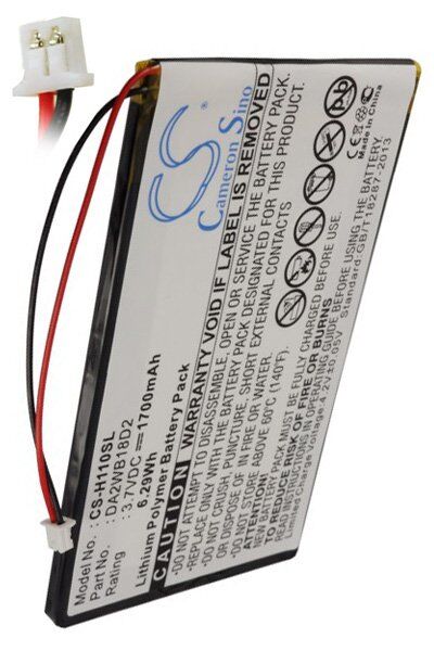 iRiver Batteri (1700 mAh 3.7 V, Sort) passende til Batteri til iRiver H140
