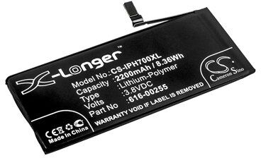 Apple Batteri (2200 mAh 3.8 V, Sort) passende til Batteri til Apple iPhone 7 (256GB)