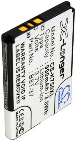 Sony Ericsson Batteri (900 mAh 3.7 V, Sort) passende til Batteri til Sony Ericsson K750i