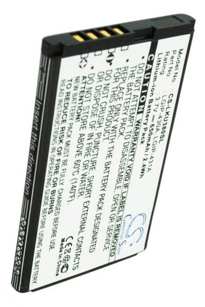 LG Batteri (650 mAh 3.7 V) passende til Batteri til LG Rhythm