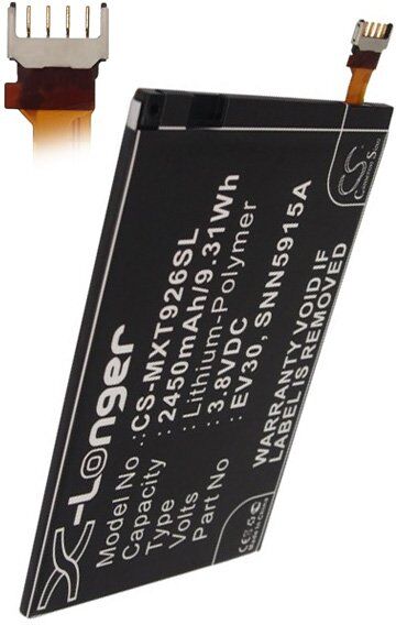 Motorola Batteri (2450 mAh 3.7 V) passende til Batteri til Motorola Droid Razr MAXX HD