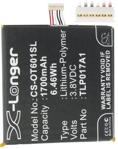 Alcatel Batteri (1700 mAh 3.8 V) passende til Batteri til Alcatel OT-6015X