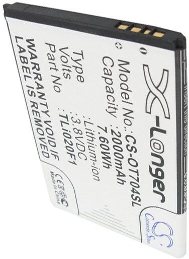 Alcatel Batteri (2000 mAh 3.8 V) passende til Batteri til Alcatel Ideal Xcite